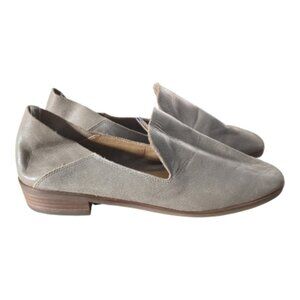 Lucky Brand Cahill‎ Leather Flat Bootie Open Grey Size 10